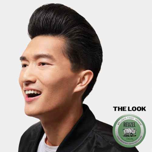 REUZEL Green Grease Pomade, Medium All Day Hold, Oil-Based Styling Wax, Medium Shine, Easy To Wash Out, For All Hair Types