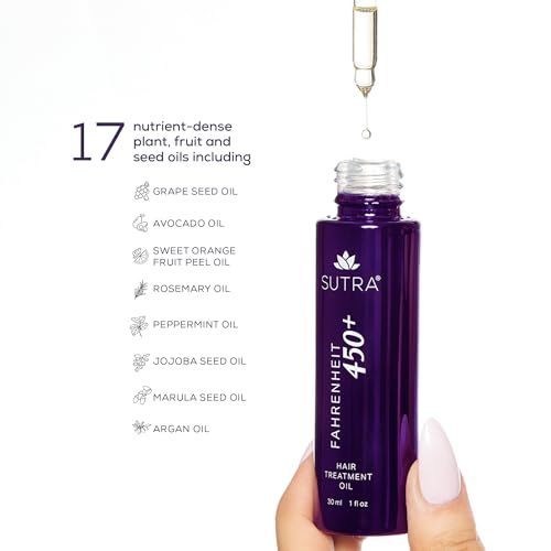 SUTRA Fahrenheit?450+ Multi?Purpose Oil for Hair, Skin & Scalp | Heat Protection to 450?¡ÆF | Frizz Control, Shine & Deep Hydration ? Face, Body & Pre?Shampoo Treatment