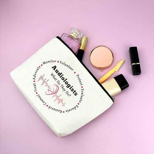Mxrymvu Audiologist Gifts Audiologist Makeup Bag Ear Doctors Gifts Travel Bag Funny Audiology Gifts Cosmetic Bag Audiology Student Graduation Gifts Audiology Assistant Gifts Zipper Pouch