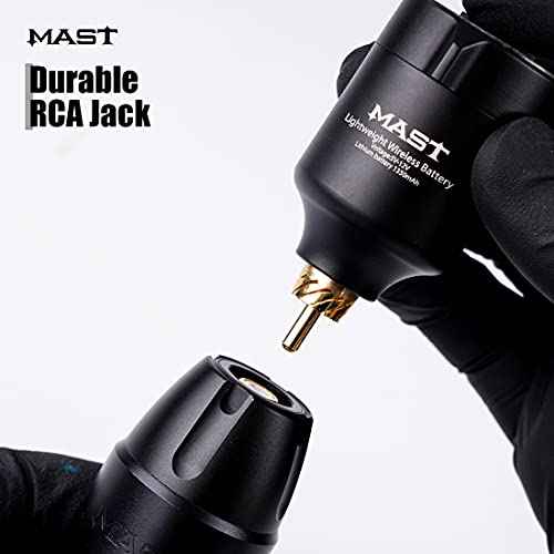 Mast T1 Tattoo Wireless Battery Power Supply Digital Display 50mm Length Lightweight for Tattoo Pen Machine (Short)