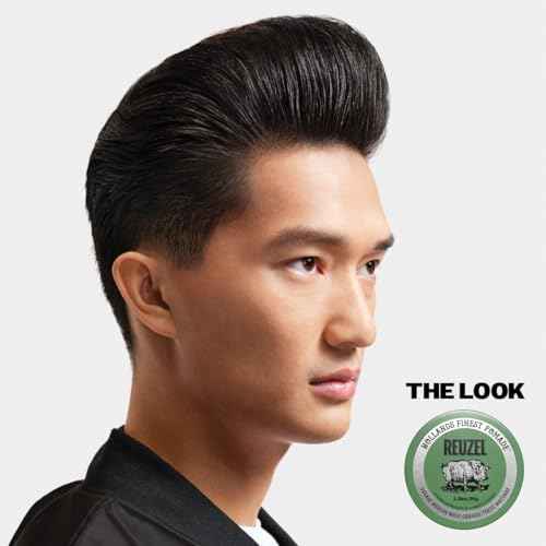 REUZEL Green Grease Pomade, Medium All Day Hold, Oil-Based Styling Wax, Medium Shine, Easy To Wash Out, For All Hair Types