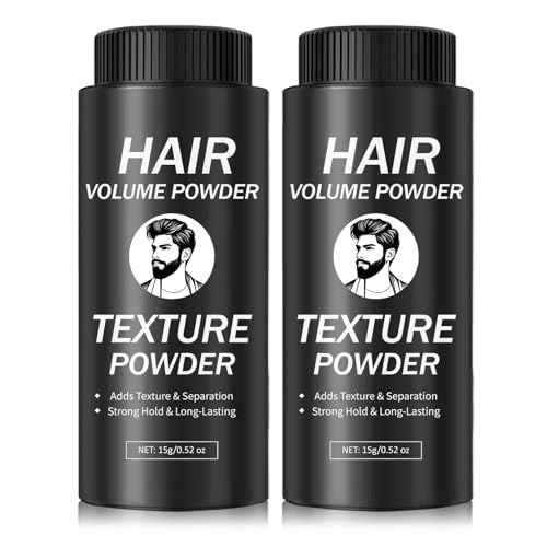 2PCS Hair Texture Styling Powder for Men & Women, Hair Texturizing & Volumizing Powder Add Instant Volume Long-Lasting Hold Non-Greasy Matte Finish for All Hair Types