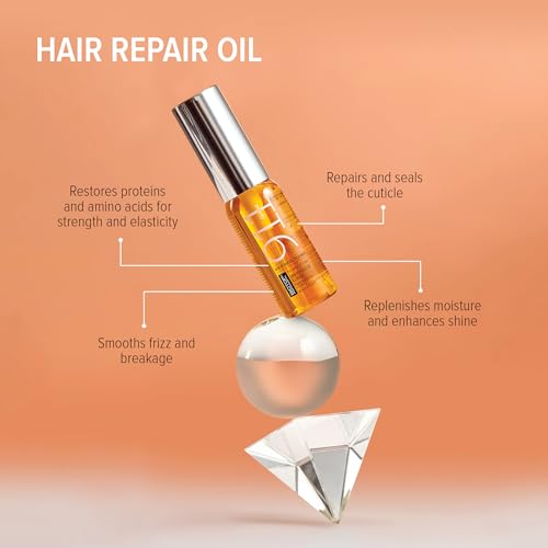 Biotop Professional 911 Quinoa Hair Repair Oil - Heat Protectant + Deep Conditioning Hair Treatment - Hair Care Ampoules for Damage - Combats Frizzy Hair (0.37 fl oz/11 ml each, 6 Count)