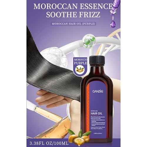Purple Hair Oil Purple Moroccan Hair Oil Hair Volumizing Oil for Tangled, Dry, Brittle, Damaged, Dull Hair - Plant Formula, Moisturizing, Nourishing, Repairing (100ml)