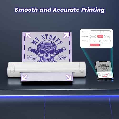 COLORWING Tattoo Stencil Printer, TP83 Upgrade Wireless Tatoo Printer with 10pcs Transfer Paper, Professional Tattoo Printer Compatible with Smartphones & PC