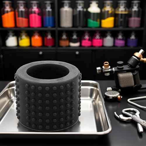 Black Tattoo Supply Food Grade Silicone Tattoo Grip Cover Dia 25xH30mm for Grip Pen Accessories Supply Supplies£¨3.7cm*3cm£©