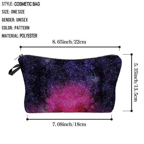 Starry Sky Cosmetic Bag for Women Cute Makeup Bag for Purse Travel Toiletry Zipper Pouch for Girls Gift for Sisters Galaxy Star Makeup Bag for Her