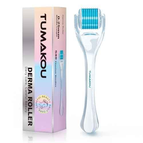 Derma Roller - TUMAKOU Microneedle Roller for Face Scalp Hair - Beard Roller for Women and Men