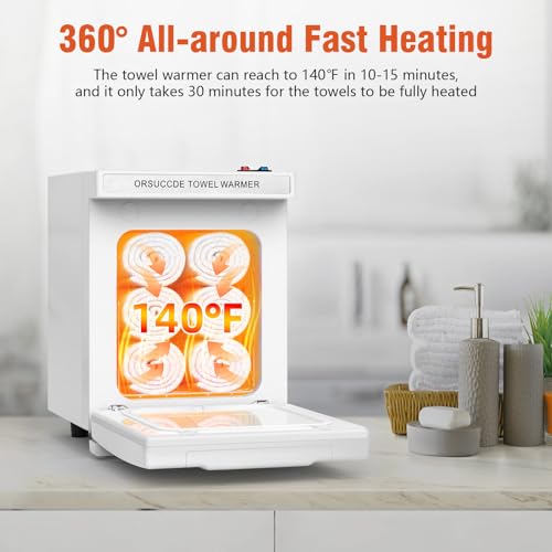 Hot Towel Warmer for Spa, Small Towel Warmer for Esthetician, Mini Towel Warmer for Facial Salon Beauty, Professional Towel Heater Towel Warmer Cabinet(5L-White)