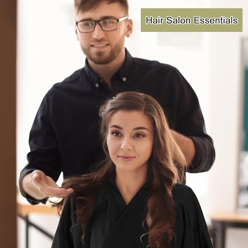Toulite 20 Pcs Salon Robes black Salon Smocks for Clients Hair Client Gown Cape for Men Women(Classic)