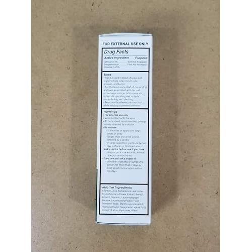 Dr. Numb 4% Lidocaine Foaming Soap with Benzethonium Chloride ? Numbing Wash for Local and Anorectal Uses ? 1.7 oz (5 Bottles)