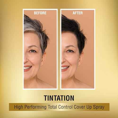 Red by Kiss Tintation Temporary Hair Color Spray, Instant Gray Root Touch Up Coverage, Water-Resistant & Smudge-Proof, Easy Wash Out, Barber & Hairline Touch-Up, Quick-Dry (Black, 2.82 oz)