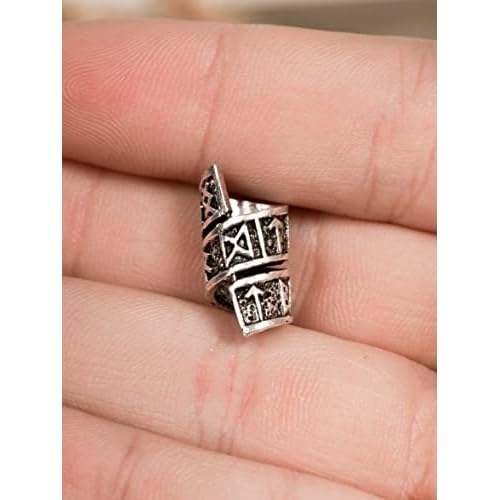 HAQUIL Braiding Bracelet Pendant Pull Dreadlock Pin Quick Beader Viking Beads Combo 5 pcs Viking Celtics Knots Triquetra Hair Lock