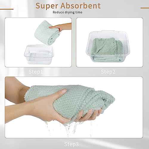 Microfiber Hair Towel Quick Dry Hair Towel Hair Drying Towels Suitable for All Kinds of Hair Ultra Absorbent Long and Thick Hair 20X40inch Lotus Root Pink (1pcs)