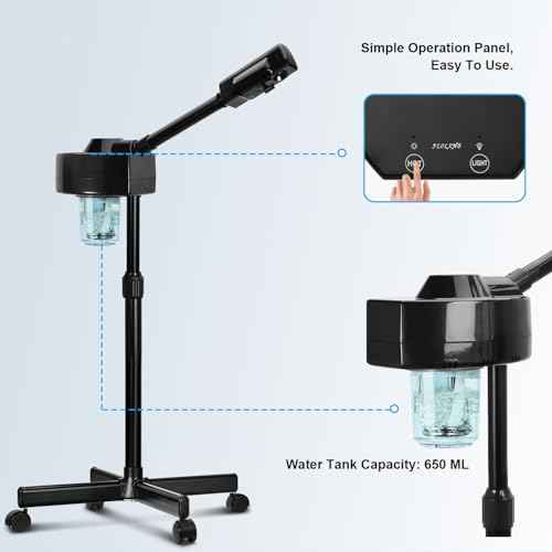 Professional Facial Steamer, Face Steamer with Hot Mist, Esthetician Facial Steamer Salon Spa Beauty Skin Care Equipment