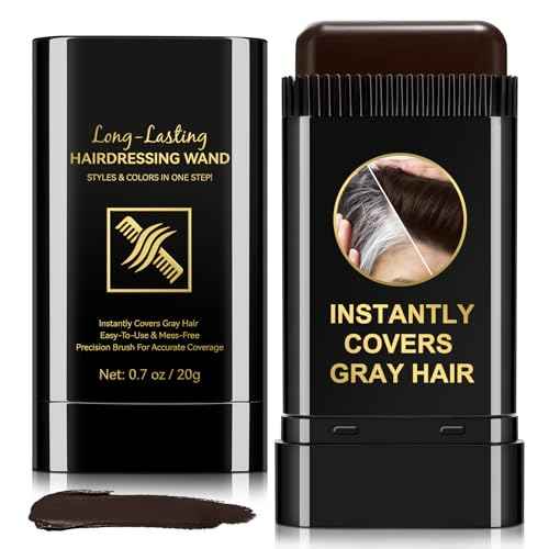 2 Pack Safe and Convenient Comb Hair Dye, Portable Hair Dye Comb For Gray Hair Coverage, Waterproof & Sweat-Proof, 2 in 1 Instant Dye for Women & Men (Dark Brown)