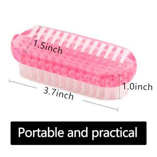 Nail Brush for Cleaning Fingernails Two Sided Hand Fingernail Scrub Brush Soft Stiff Bristles Nails Toes Scrubber for Men Women Kids,4 PCS