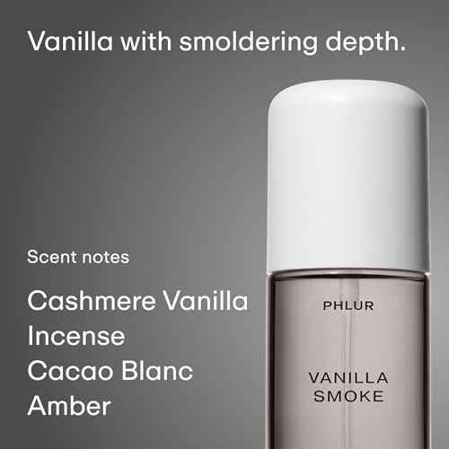 PHLUR Decadent Layering Set - Travel Size Body Mist Gift Set - Vanilla Smoke, Vanilla Skin, & Heavy Cream - Travel Size Hair and Body Fragrance Mist Trio (3 x 3 fl oz)