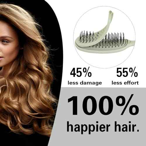 Unique Design Wet Detangling Hair Brush- Vented Design & Ultra Soft Bristles with Removable Screen Manages Tangle and Uncontrollable Hair. Pain-Free. Christmas Stocking Stuffer Gift.