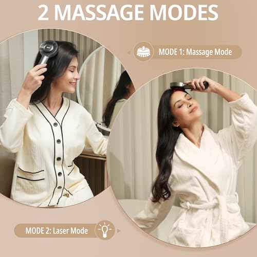 Breo Scalp 3L Laser Hair Growth Comb with 650nm Infrared Technology, 360¡Æ Scalp Massager, Waterproof Design, Effective Scalp Stimulation and Hair Regrowth
