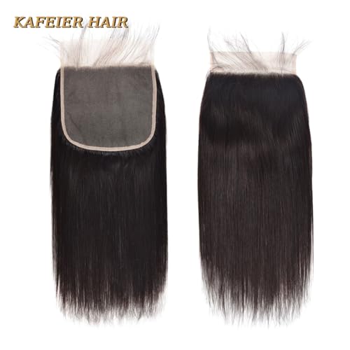 7x7 Hd Lace Closure Brazilian Straight Closure Unprocessed Human Hair 7X7 Lace Closure Human Hair Brazilian Virgin Hair Free Part Closure Natural Black Color 16 Inch