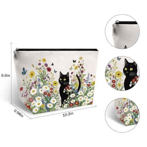 Cat Makeup Bag Cat Gifts For Women Cosmetic Bags Zipper Travel Makeup Gifts For Pet Lovers Coworker Boss Friends Cats Themed Gift For Owner Birthday Christmas