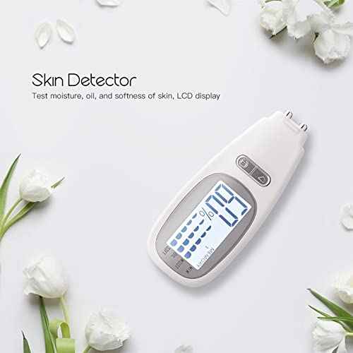 Skin Detector Moisture Tester Skin Diagnosis Analyzer Portable Mini Skin Analyzing Device For Skin Care With Backlit Digital Skin Detector Moisture Tester