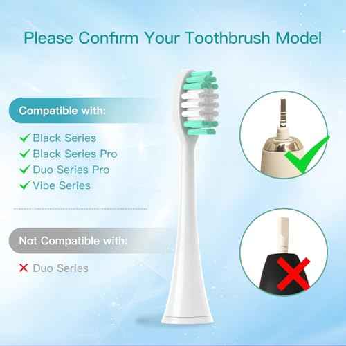 Replacement Toothbrush Heads Compatible with Aquasonic Vibe Series - 8 Pack Electric Brush Heads Compatible with Aqua Sonic Black Series/Black Series Pro/Duo PRO Series (White)
