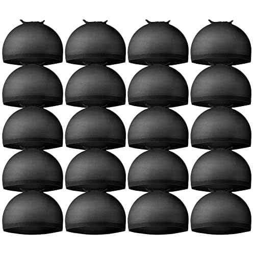 Teenitor Wig Cap,Black Wig Cap 20 Pieces Wig Caps, Black Stocking Caps, Stretchy Nylon Wig Stocking Caps for Women