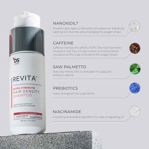 DS Labs Revita Extra Strength Shampoo, 205mL ? Scalp First Cleanse for Fuller, Thicker Looking Hair, Lightweight Hydration, Sulfate Free, Color Safe, For Men & Women