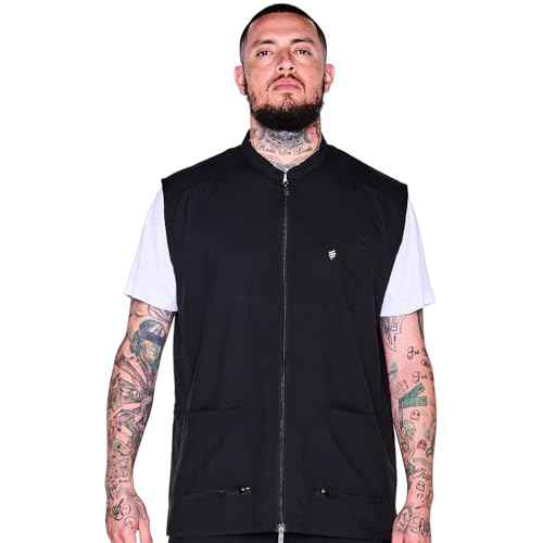 Barber Strong Barber Vest, Men's Hair Repellent, Lightweight & Breathable Mesh Side Panels, Sleeveless, 3 Pockets