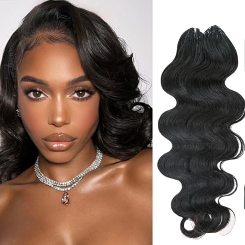 100% Human Hair Body Wave Knotless Pre-Separated Crochet Hair feather crochet human hair extensions for Women Natural Color 16 Inch 60g