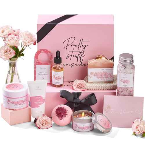 Spa Gifts for Women Bath Gift Baskets Relaxing Spa Self Care Gift for Mom Her Sister Wife Auntie Home Bath Care Package Thank You Gift Birthday Gift for Women Friendship Ideas