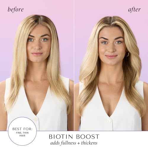 HASK Biotin Boost Thickening Shampoo + Conditioner Set | Adds Fullness, Strengthens, Volumizes, Sulfate-Free, Paraben-Free, Gluten-Free, Color Safe | 12oz each