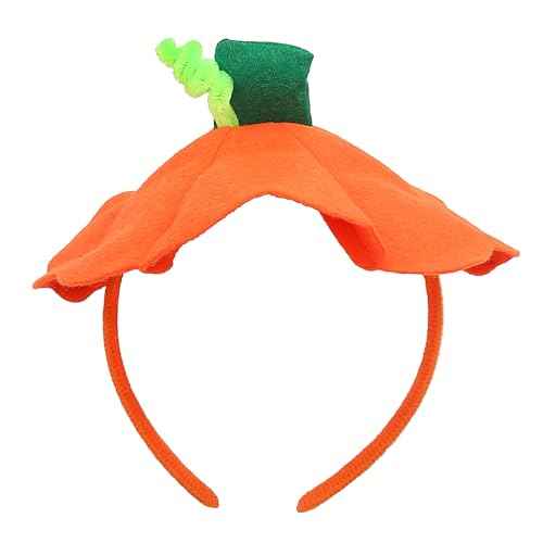 Doneace Halloween Pumpkin Headband Pumpkin Hat Hairband Pumpkin Stem Hair Hoops for Women Girls Halloween Dress Up Hair Accessories Parades Party Headwear Festival Headdress Supplies 1PCS