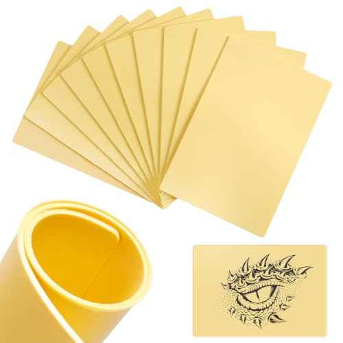 Tattoo Practice Skin 10pcs Kit 3mm Thick Fake Skin Double Sides Blank Silicone Practice Skin Tattooing 11.7 * 7.8 Inch Soft for Beginners Artists