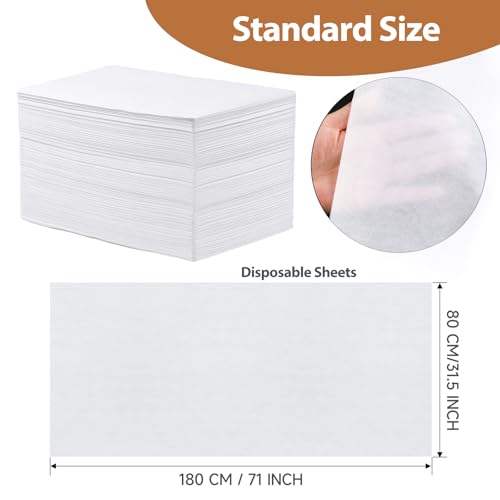 300 Pcs Disposable Massage Table Sheets 31" x 71 Disposable Bed Sheets Non Woven Fabric SPA Bed Cover Breathable for Massage Beauty Tattoos