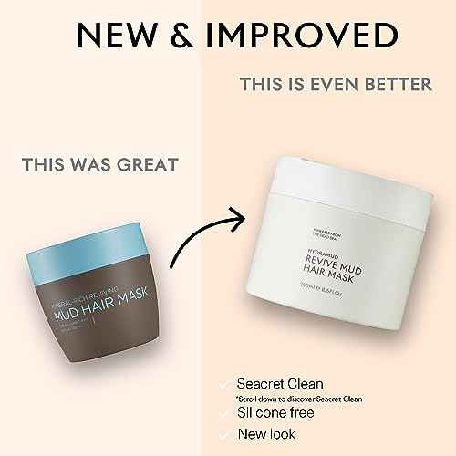 SEACRET Mud Hair Mask with Argan Oil & Minerals From The Dead Sea, A Reviving Hair Mask For Damaged Hair, Suitable For All Hair Types, 8.5 FL.OZ