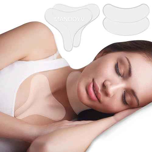 Neck Wrinkle Patches ? Silicone Pads for Chest & D?collet?, Reusable Anti Ageing Skincare Patches for Overnight Hydration & Wrinkle Smoothing ? 4 Pcs