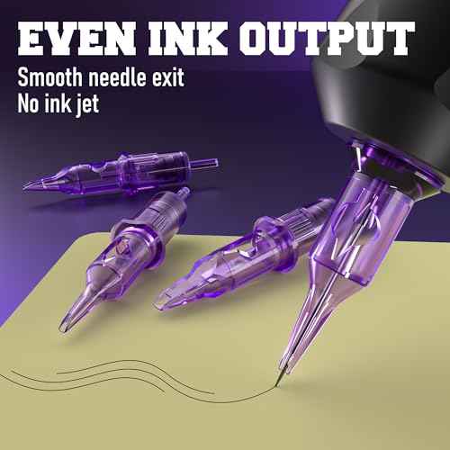 50Pcs Tattoo Cartridge Needles #12 Standard Mixed Size Round Liner Shader Magnum 3/5/7/9RL 5/9RS 7/9RM 7/9M1 Sterile Disposable Compatible with Most Tattoo Guns for Beginners & Pro Artists & Studios