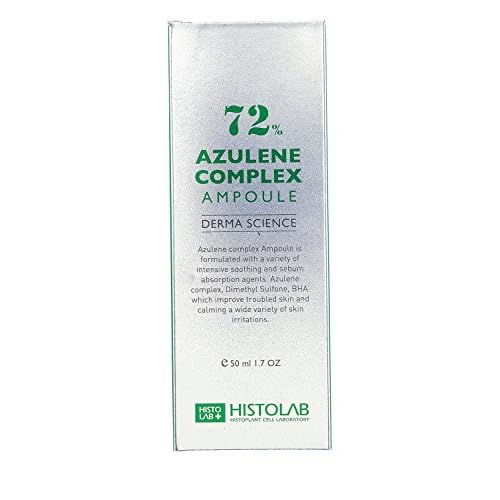 72% Azulene Complex Korean Beauty Facial Serum ? Soothing & Sebum Control Ampoule for Acne & Oily Skin ? Reduces Redness, Swelling & Irritations ? Infused with Tea Tree Oil