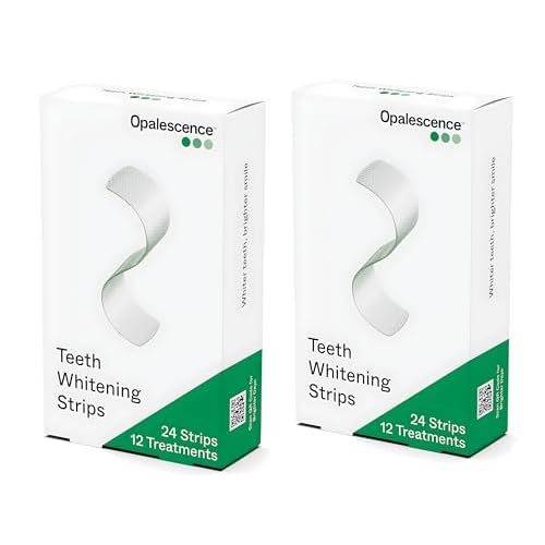 Opalescence Teeth Whitening Strips (24 Treatments) Hydrogen Peroxide Formula 10% ? Enamel Safe ? Comfortable Slip Free - Teeth Bleaching - Sensitivity Free - Plus Toothbrush- 6050-2T