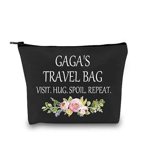 Gaga Gift Gaga Makeup Bag Gaga Appreciation Gift Grandma Toiletry Bag Travel Gift for Gaga (Gaga's Travel Black)