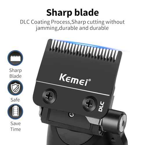 KEMEI Professional Hair Clippers for Men, Cordless Hair Cutting Kits£¬Rechargeable Hair & Beard Trimmer Barber Clippers, KM-1858