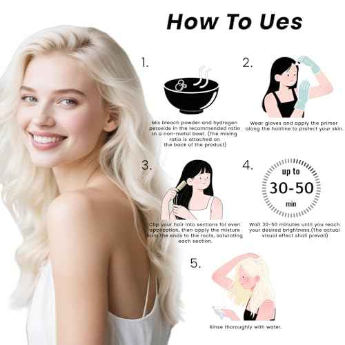 Hair Bleach, Professional Grade Bleach for Hair, Mild Bleach Powder Quickly Remove Hair Color for Hair Highlights & Lightening-A (45g /1.5 oz)