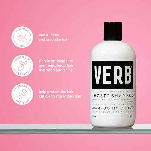 VERB Ghost Shampoo & Conditioner Duo Set - Infused with Moringa Oil -Cleanses + Moisturizes Fine and Weighed Down Hair - Vegan, No Parabens or Harmful Sulfates