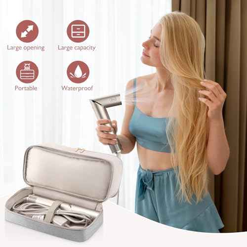 Travel Carrying Case for Hair Dryer Shark Flexstyle FlexFusion Airwrap Brush Double-Layer Hair Accessories Tools Storage Bag for Revlon Hairdryer Styler Organizer