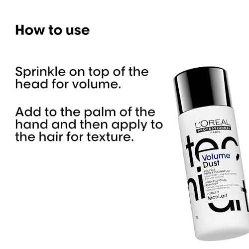 L'Or?al Professionnel Paris Volume Dust - Provides Weightless Volume, Medium Hold Texture Powder, For All Hair Types, Packaging May Vary