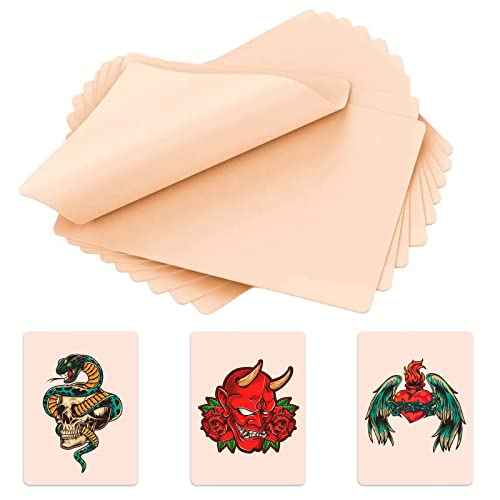 Blank Tattoo Practice, 10Pcs Double Sides 8x6" Tattooing Skins Microblading Eyebrow Practice Skin for Tattoo Supplies, Tattoo Kit, for Beginners and Experienced Artists