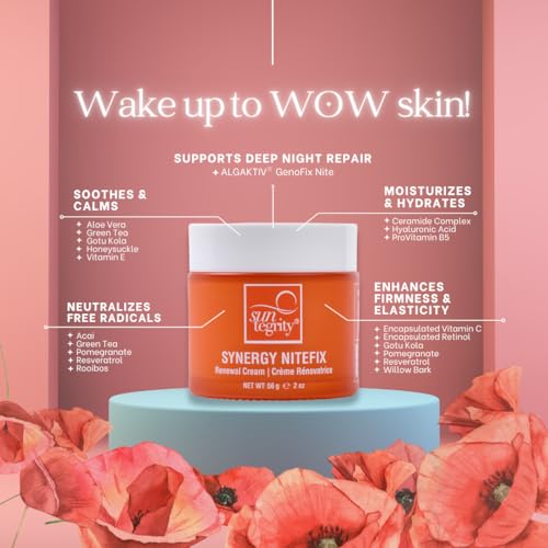 Suntegrity Synergy NiteFix - Renewal Cream, 2oz - use at night and wake up with Wow! skin.